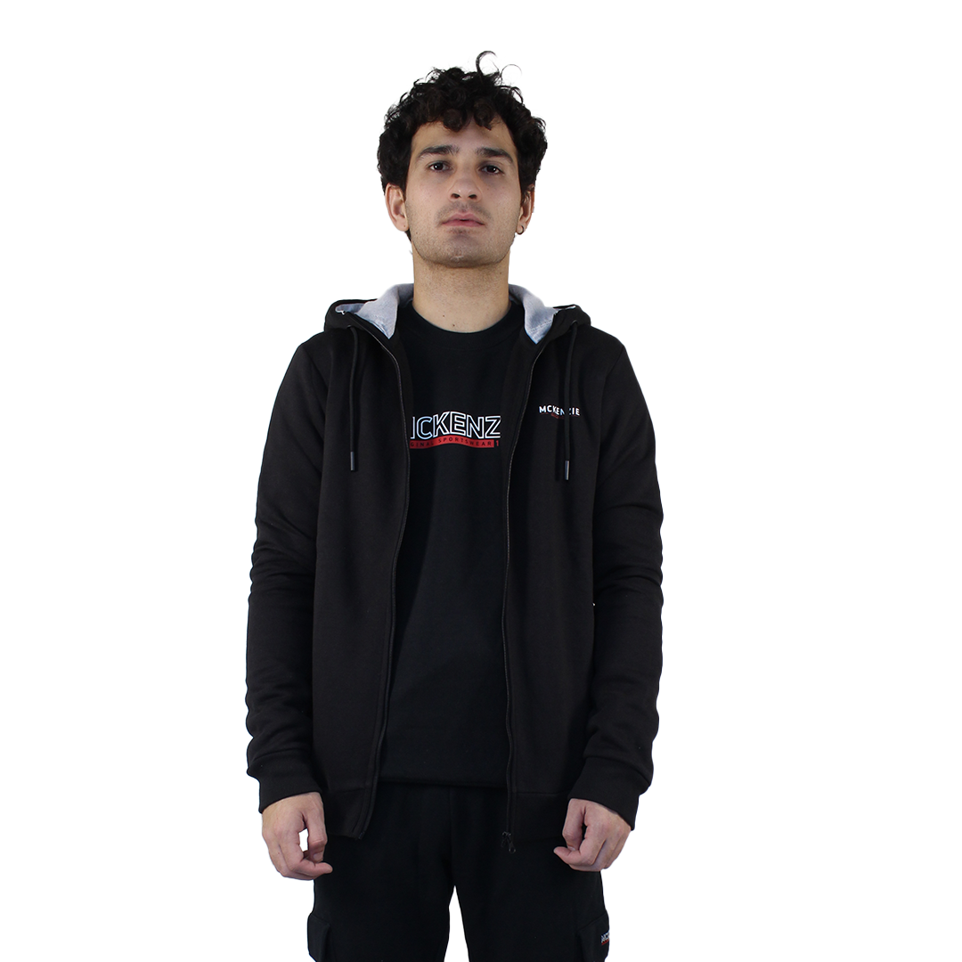 Black Tape Zipper Hoodie