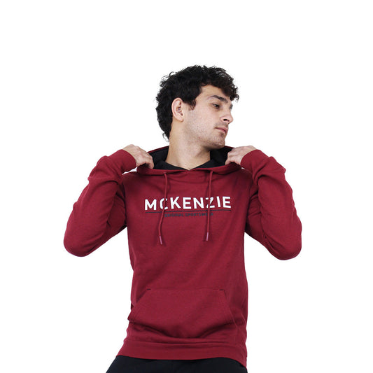 Maroon Pullover Big Label Hoodie