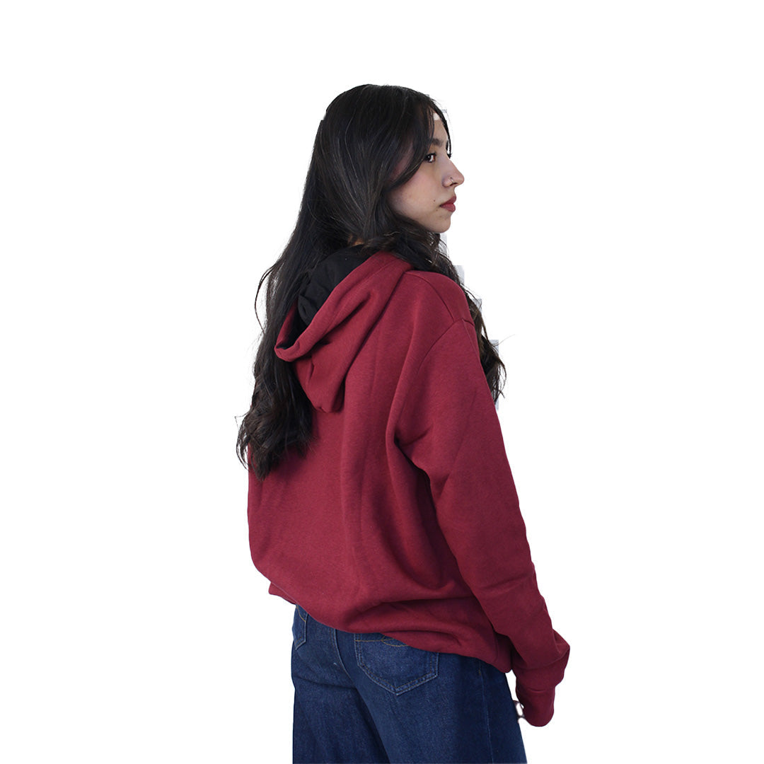 Maroon Pullover Small Label Hoodie